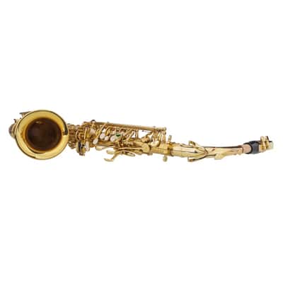 Eb Alto Saxophone Outfit Gold Lacquered Brass w/ Hard Case, Mouthpiece, Reed & Gloves image 5