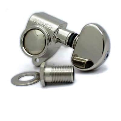 GROVER MACHINE HEADS 102N Rotomatic Nickel 3 + 3 per side Guitar Tuning Tuners image 1