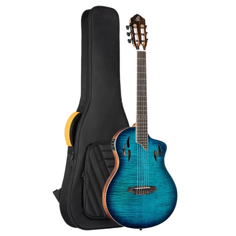 Ortega RTPDLX-FMA TourPlayer Series Solid Okoume Body Slim Neck Nylon 6-String Acoustic-Electric Guitar w/Gig Bag image 1