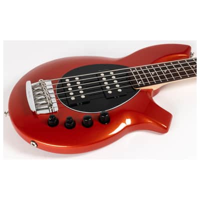 Ernie Ball Music Man Bongo 5HH 5-String Electric Bass, Blood Orange image 6