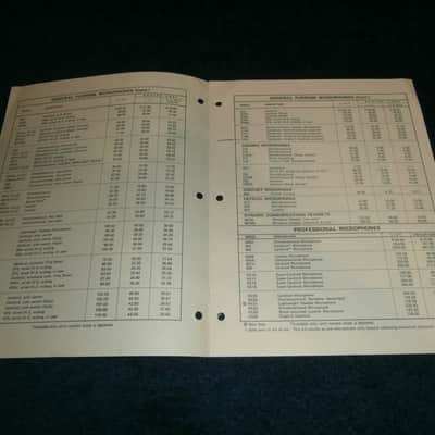 Vintage 1971 Kustom Electro-Voice Microphone Price List! image 2