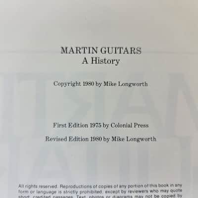 Vintage 1980 (Second Edition) "Martin Guitars: A History" by Mike Longworth Book! image 4