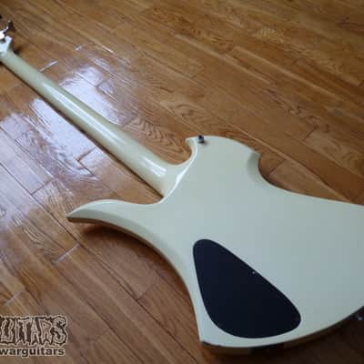 Vintage B.C. Rich Mockingbird Bass Neckthrough MIJ 1985 Aged White image 11