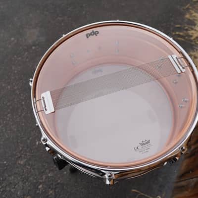 DW/PDP Natural Satin Brushed Copper Shell 6.5 x 14" Snare Drum image 7