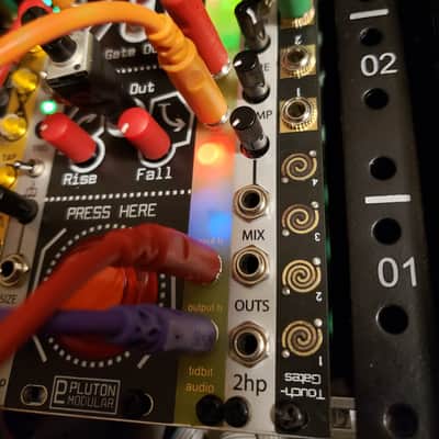 Tidbit Audio 2hp Random CV Generator / Quad Random Oscillator / Random Noise Generator 2023 Yellow/Gold