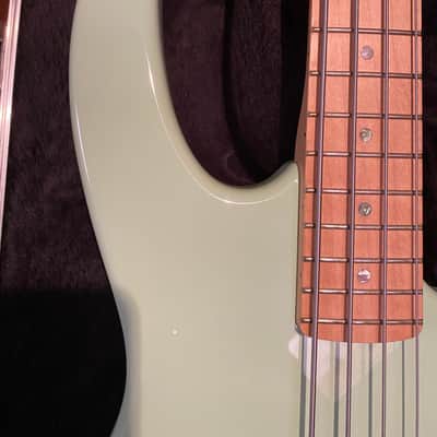 Carvin B4 Electric Bass 4 String  with Active Electronics!  AS~New and in Minty.  2005 - Sea Foam Green, Maple, Abalone, Custom Made cap'n Mike Model.  OHSC and all paperwork.  Killer Bass! image 3