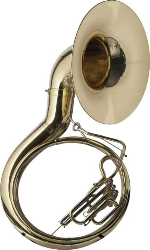 Bb Sousaphone, 3 pistons, ABS case on wheels image 1
