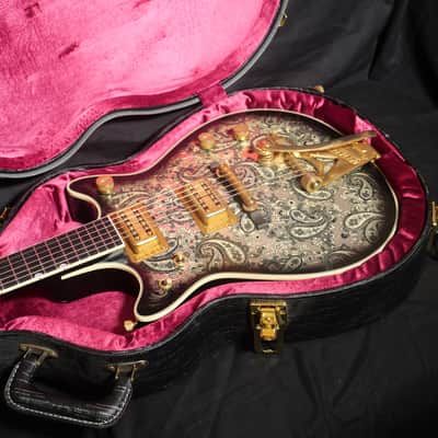 Gretsch Custom Shop Masterbuilt by Gonzalo Madrigal G6128-CS 1962 Duo Jet Black Paisley Relic image 4