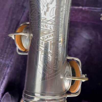 C.G. Conn Transitional Alto Sax 1932-33 Silver image 9