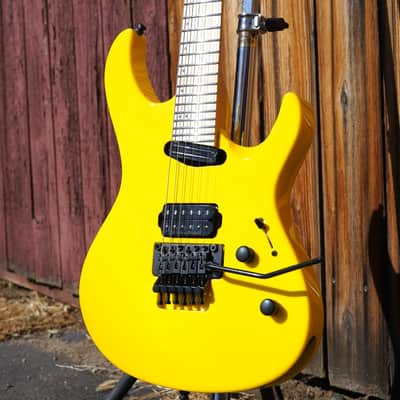 ESP Custom Shop Maverick FM Neon Yellow 27-Fret (2026 NAMM Booth Guitar) image 5