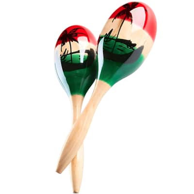 Ludwig LE-2365 Large Wooden Maracas Rumba Shakers, Set of 2 image 1