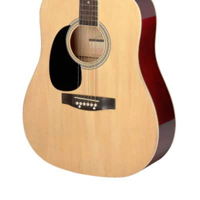 STAGG 3/4 Natural Dreadnought Acoustic Guitar With Basswood Top Left-handed Model image 1