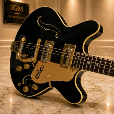 GRETSCH Shot Jackson 1970s - Black. Prototype build by Gretsch for Shot Jackson who sold Sho-Bud to Gretsch image 7