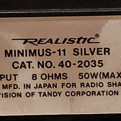 Realistic Realistic Minimus 11 two-way bookshelf speaker 90s - Grey metal image 7