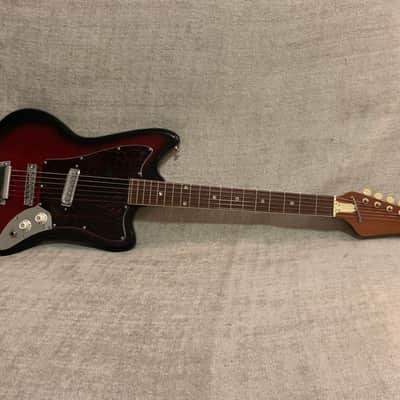 Vintage 1960’s Conqueror Teisco Kawai Kingston 23.5” Short Scale Offset Electric Guitar + 2 Tone Case Japan MIJ image 4