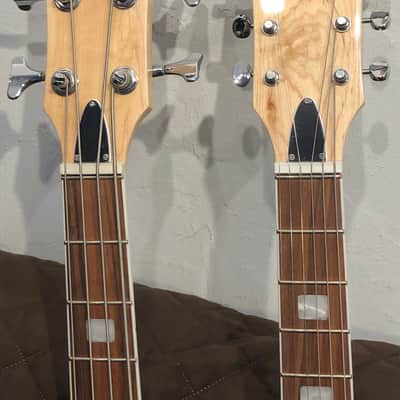 Eastwood MRG Series Double-Neck LH Bound Maple Top Body & Neck 4/6-String Electric Guitar w/Gig Bag for Left Handed Players image 16
