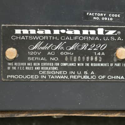 Marantz MR220 AM/FM Stereo Receiver image 4