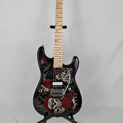 Funk Guitars usa S Series Skulls N Roses Superstrat guitar w/Floyd Rose & Dimarzio Pickups image 4