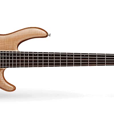 Cort A5PLUSFMMHOPN Artisan Series Double Cutaway Maple & Panga Panga 5-Ply Laminated Neck 5-String Electric Bass Guitar image 4