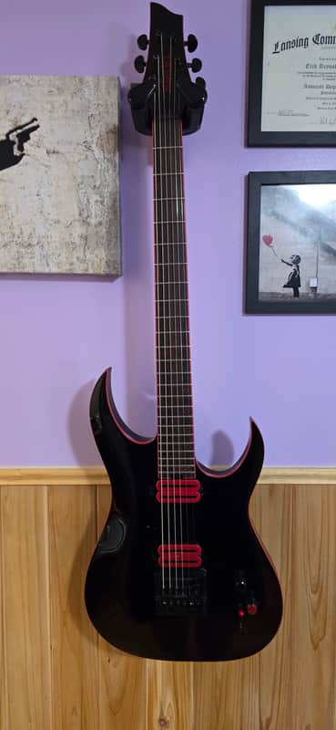 Schecter Sunset-6 ET EX Red Dawn Baritone – Fishman Fluence, EverTune, Tone Pot Mod + Case image 1