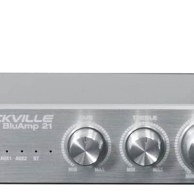 Rockville BLUAMP 21 Bluetooth Home Audio Receiver Amp+(2) 6.5" Wood Speakers image 6