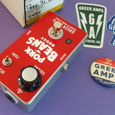 Greer Amps Pork N Beans Germanium 2 in 1 Boost Drive Pedal - Red image 4