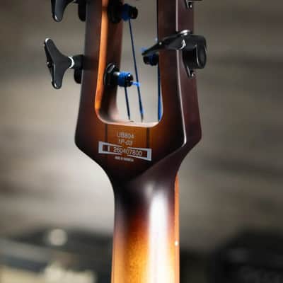 Ibanez Bass Workshop UB804 4-String Electric Upright Bass - Mahogany Oil Burst with Gig Bag image 6