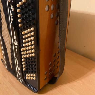 Button Accordion Belarus 100 Bass USSR Bayan Straps Soviet Made in Belarus Vintage image 3