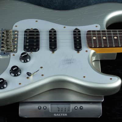 Fender Custom Shop HSS Strat Journeyman Relic Inca Silver R144043 image 6