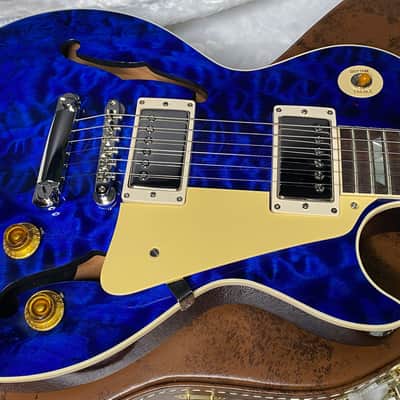 NEW ! Gibson Custom Shop 1959 Les Paul - Blue Gloss Finish - Hand Picked AAAA Quilt Maple Top - F-Holes - One Off! Super RARE! Authorized Dealer - Only 7.2lbs - G07178 image 2