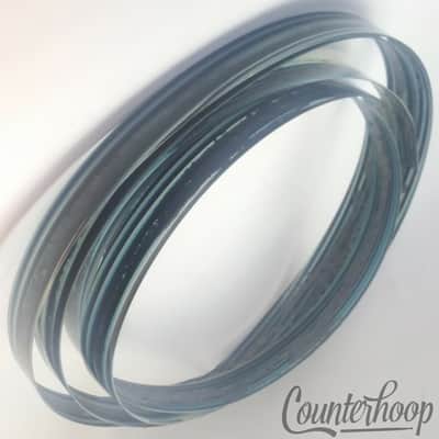 Ludwig Standard Blue Strata Bass Drum Hoop/Rim Inlay Wrap 1/2" 70" Vintage 60s image 2