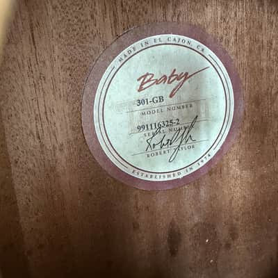 Used Taylor Baby Taylor 301-GB Acoustic Guitar 1999 Made in the USA with Taylor Gig Bag image 24