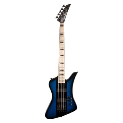 Used Jackson X Series David Ellefson Sig. Kelly Bird V Bass - Blue Stripe image 2