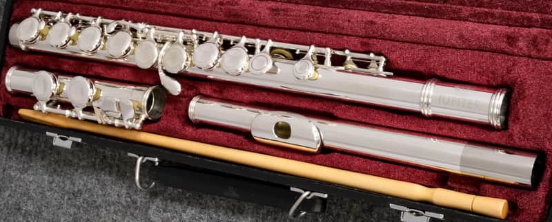 Jupiter JFL507S Plateau Student Flute with Offset G 2010s - Silver-Plated image 1