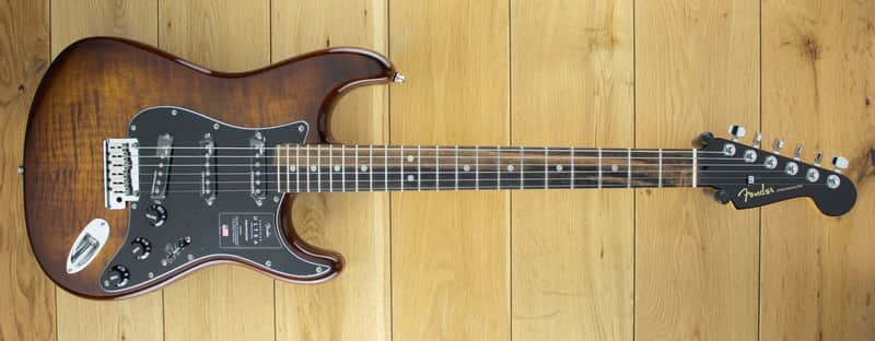 Fender Limited Edition American Ultra Strat Ebony Tigers Eye US23063027 image 1