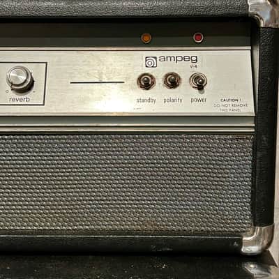 Sweet 1973 Ampeg V4 100 Watt Head & 4X12 Ampeg Cabinet Half Stack, Excellent Condition Serviced and Ready to Rock ! image 7