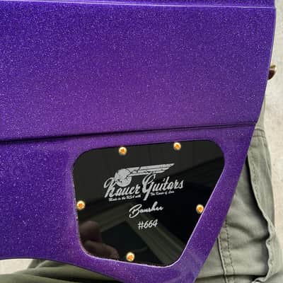Kauer Banshee - Deep Purple Flake with White Racing Stripes image 7