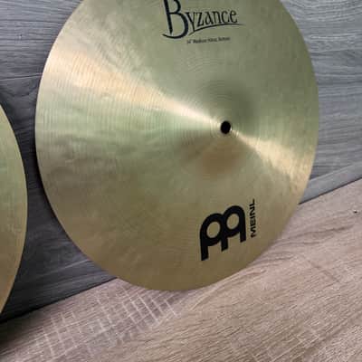Meinl Cymbals Byzance Traditional Medium Hi-hat Cymbals - 14 inch #3185 image 7