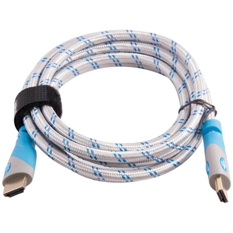 Top Dog Cables - TD-01WBB6 - Gold Premium 6' High Speed HDMI Cable with Ethernet - White/Blue - 3D HD Gaming Systems PC DVD TV Blu Ray image 1