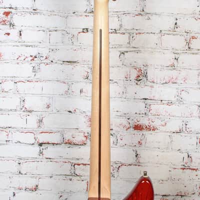 Squier - 2011 Vintage Modified Jaguar Bass Special Electric Bass Crimson Red Transparent - USED image 4