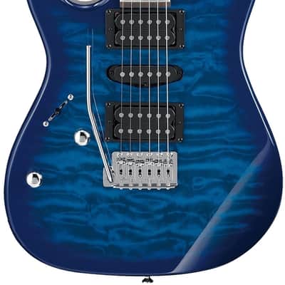 Ibanez GRX70QAL-TBB Left Handed Transparent Blue Burst image 2