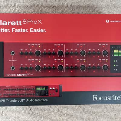 Focusrite Clarett 8Pre X Thunderbolt Audio Interface 2010s - Red image 5