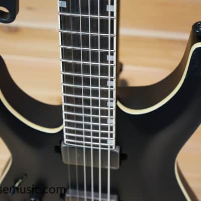 ESP LTD MH-1000 Baritone Left Handed - Black Satin image 7