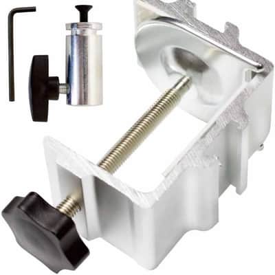 Heavy Duty C Clamp for 1/2” Base Magnifying Lamp,Desk Lamp,Swing Arm Lamp,Phone I pad Mount,Tablet Mic Holder,Table Mount Clamp for Microphone Stand Mic Boom Arm image 1