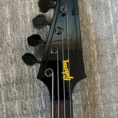 Greco TB-700 Thunderbird Bass Black 1980s MIJ with Hipshot SuperTone Gibson Bridge + Gibson Thunderbird Case image 21