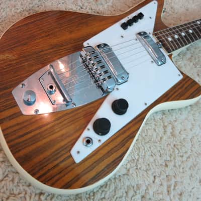 Vintage Galanti Grand Prix Guitar Repainted White Replaced Tuners Eko Italy image 4