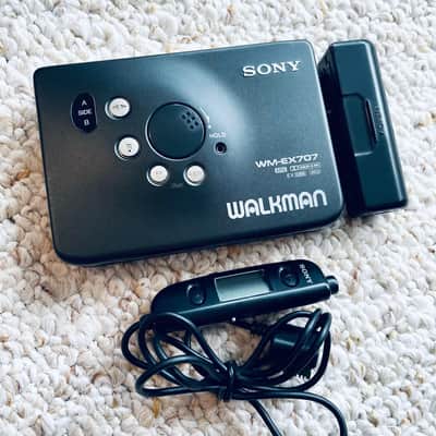 [RARE FULL SET] SONY WM EX707 Walkman Cassette Player, NEAR MINT BLACK, Working !! image 6
