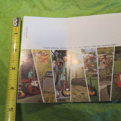 vintage 1968 Fender catalog ON THE GO 45 p. booklet stratocaster telecaster pedal steel amplifiers banjoes accessories paper case candy image 16