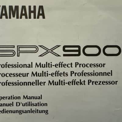 Yamaha SPX 900 Effects Processor Owner's Manual + Program Table Mode Booklet. image 4