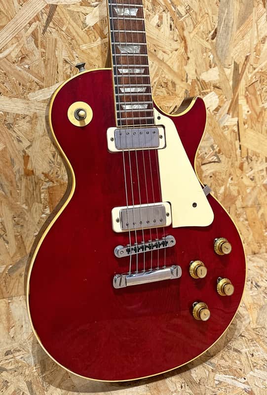 Pre Owned Gibson 1975 Les Paul Deluxe - Wine Red Inc. Case image 1